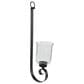 Maple and Jade 31" Handmade Pillar Scroll Indoor/Outdoor Wall Sconce in Matte Black and Clear, , large