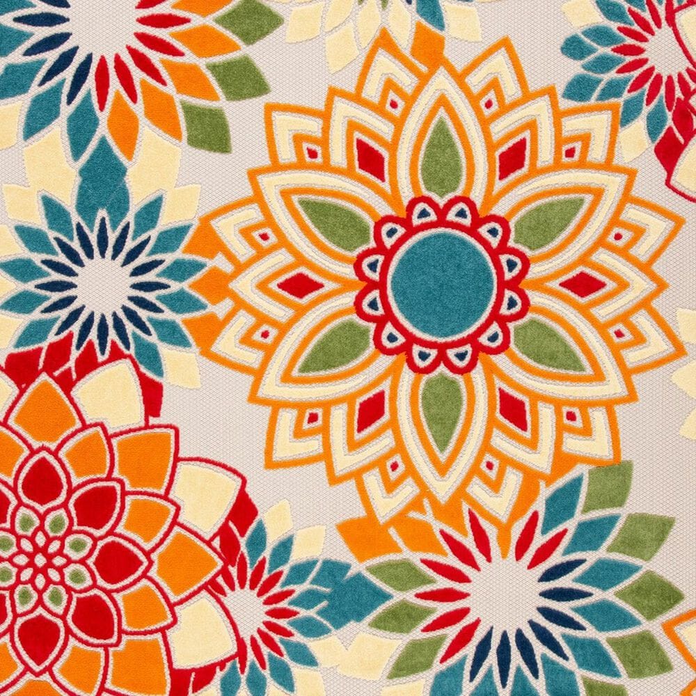 Safavieh Cabana CBN328A 9&#39; x 12&#39; Ivory and Orange Indoor/Outdoor Area Performance Rug, , large