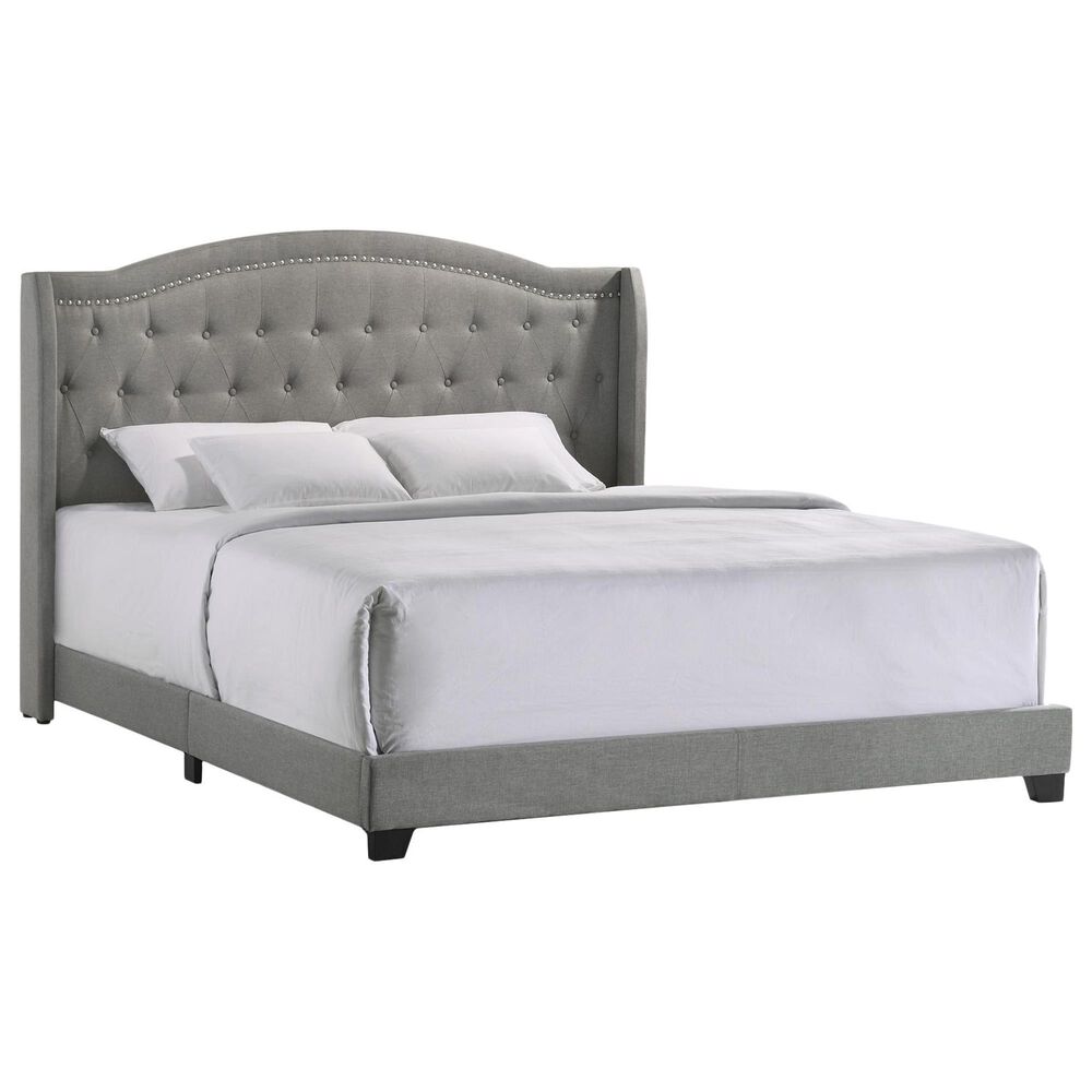 Hawthorne Furniture Rhyan Upholstered King Bed in Smoke, , large