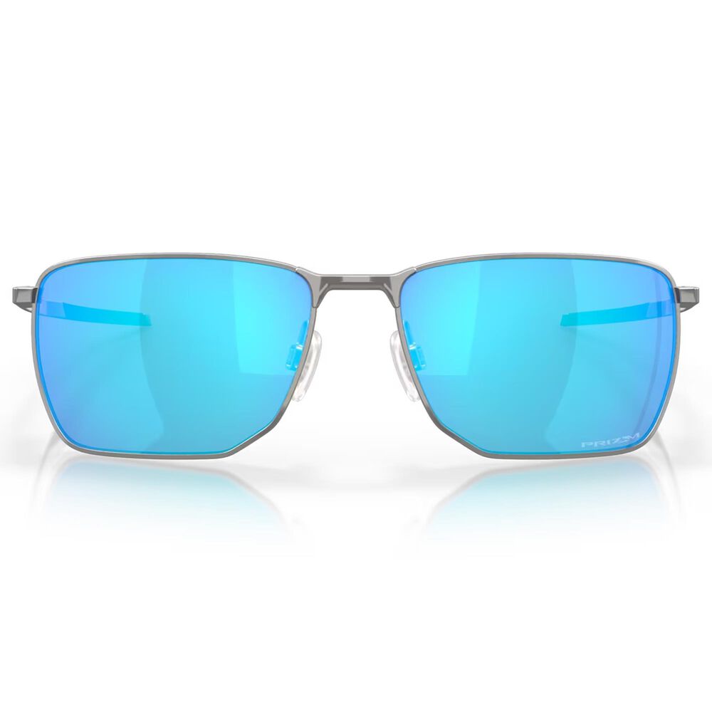 Oakley Men&#39;s Sunglasses with Prizm Sapphire Lenses in Satin Chrome, , large