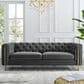 Steve Silver Charlene Stationary Sofa in Gray Velvet, , large