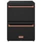 Thor Kitchen Gordon Ramsay 5.4 Cu. Ft. Undercounter Drawer Freezer with Rose Gold Handle Kit in Black, , large