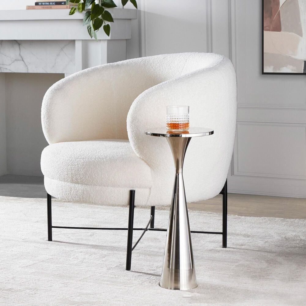 Lumisource Gemma 22&quot; Side Table in Polished Nickel, , large