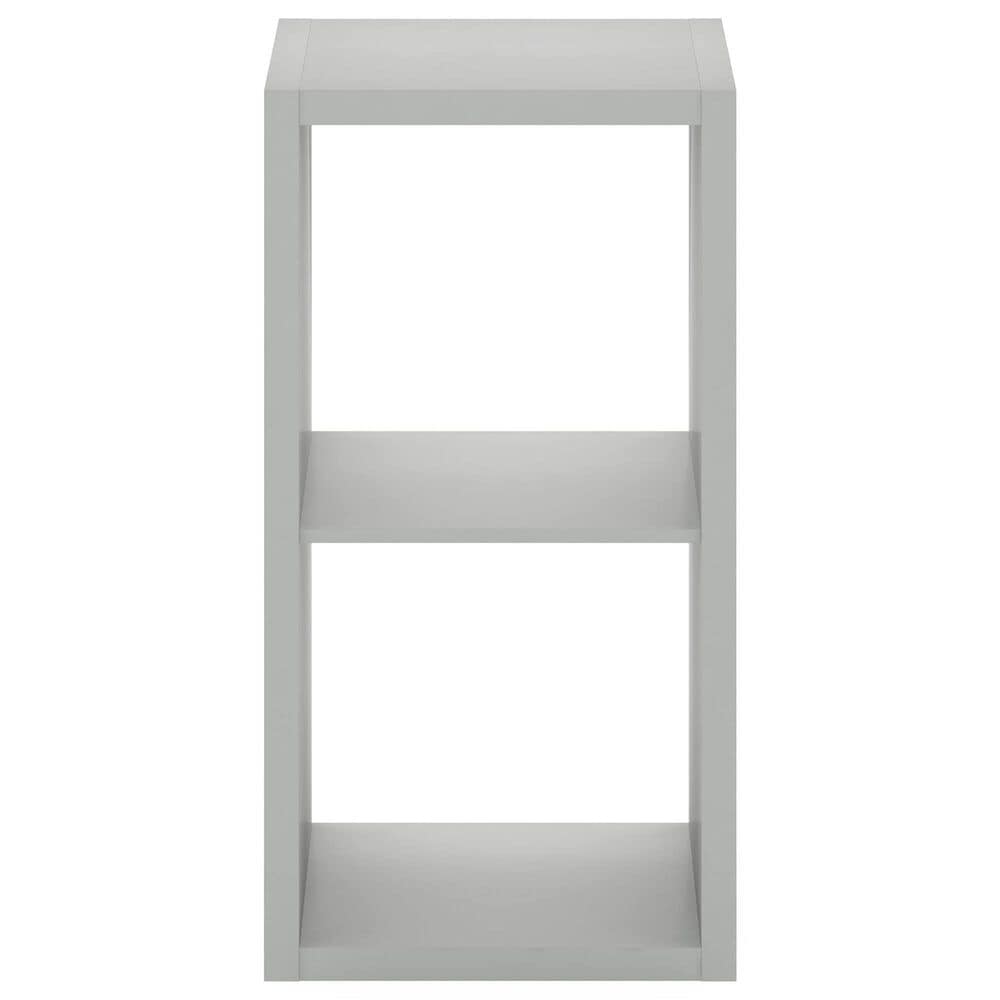 HOMLUX 2-Cube Reversible Open Back Bookshelf in Light Grey, , large