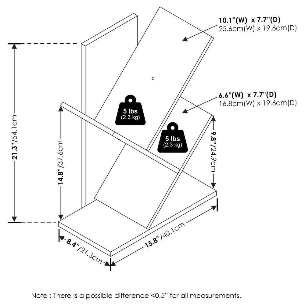 HOMLUX 3-Tier Floor Standing Tree Bookcase in Amber Pine, , large