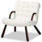 Baxton Studio Eisa Accent Chair in White, , large
