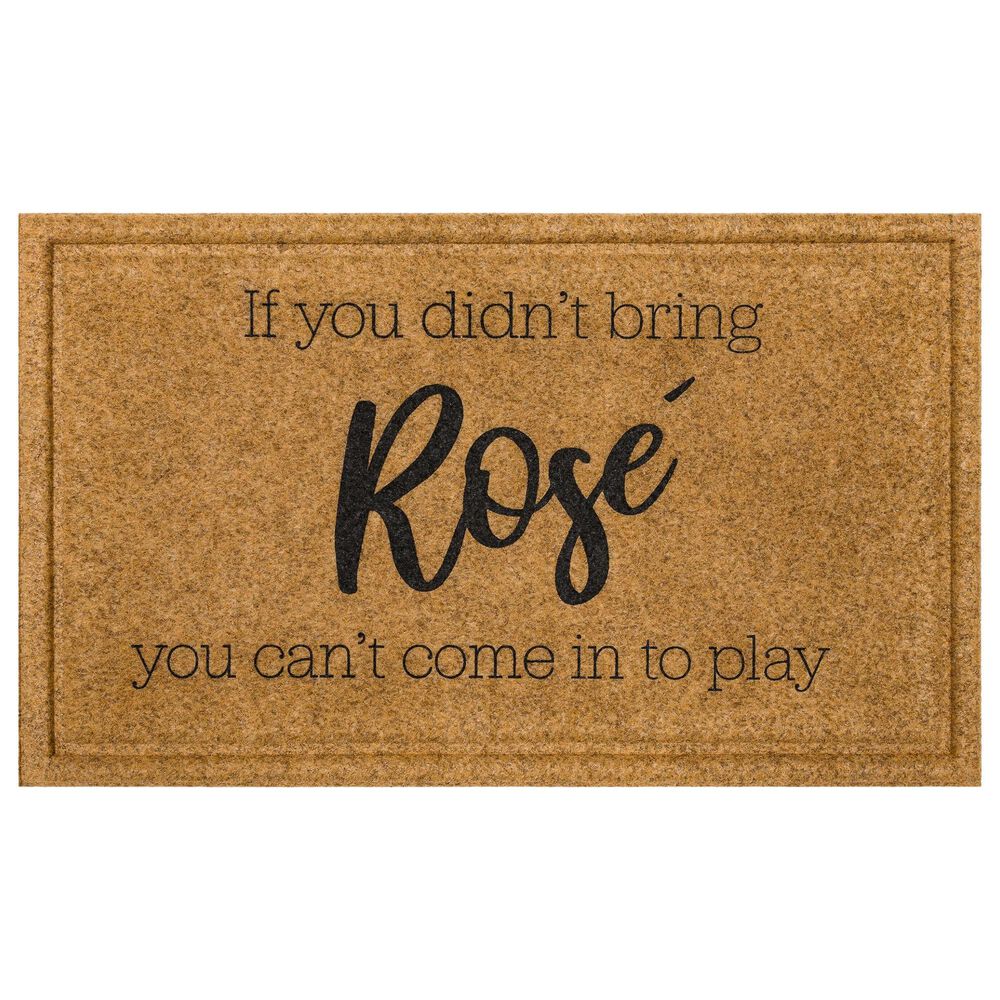 Karastan Bristol Rose" No Way 1"6" x 2"6" Natural Door Mat, , large