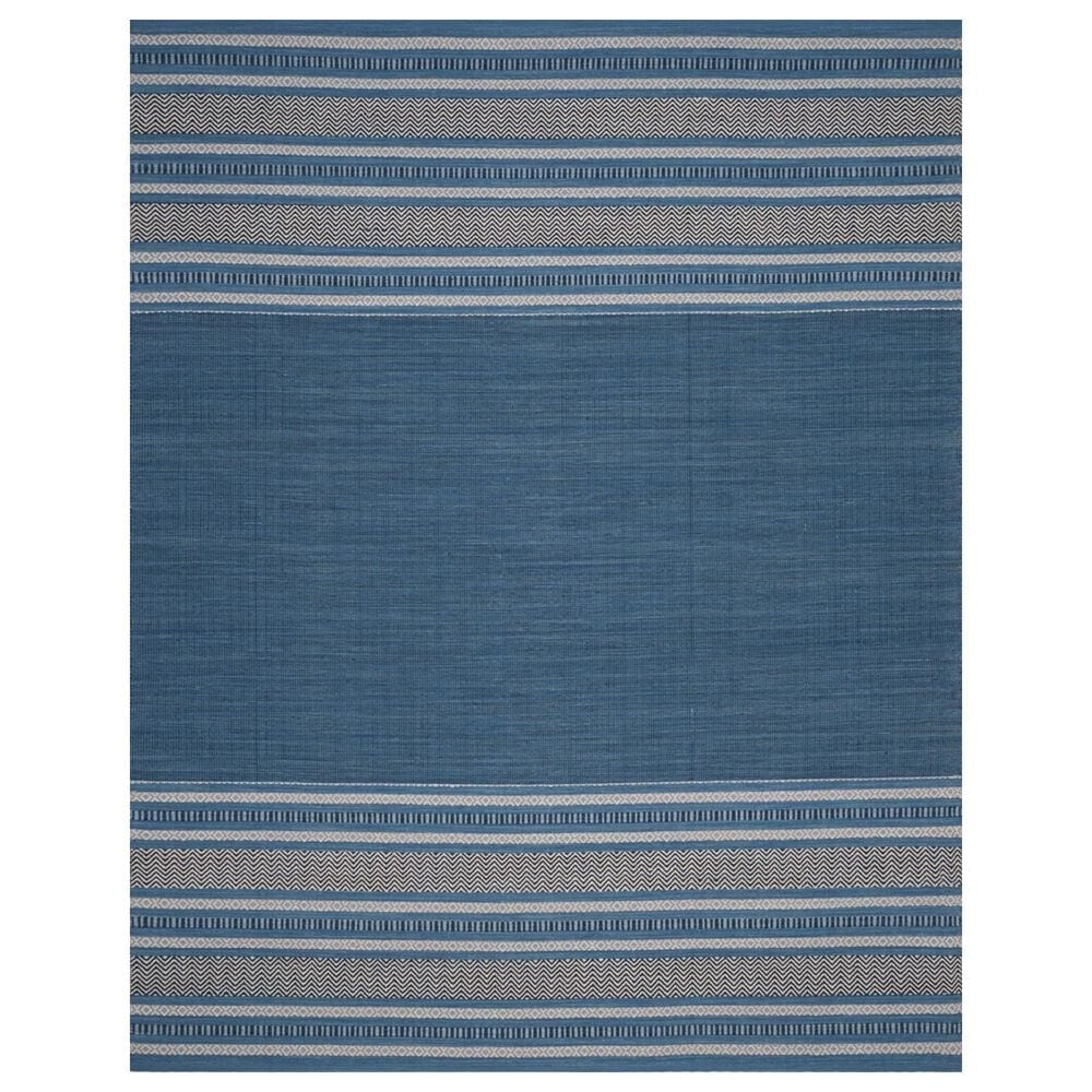 Safavieh Montauk MTK214A 9" x 12" Blue and Grey Area Rug, , large