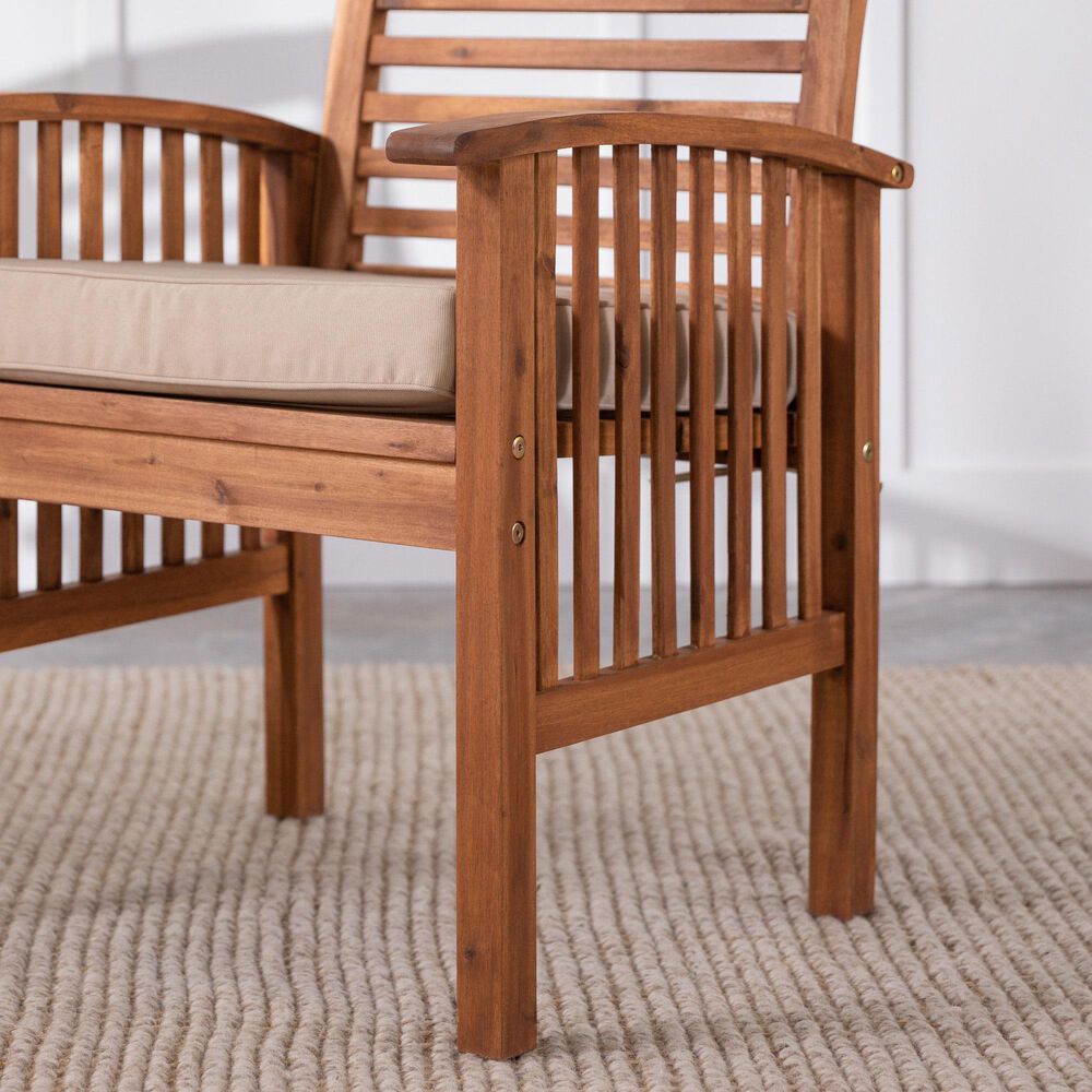 Walker Edison Midland Patio Chairs in Brown &#40;Set of 2&#41;, , large