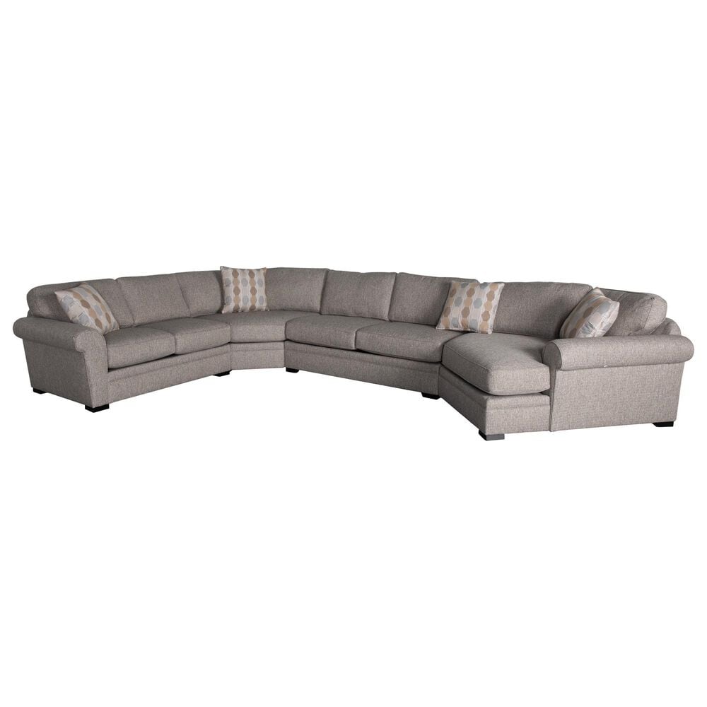 JONATHAN LOUIS Orion 4-Piece Stationary Right Facing Sectional in Sugarshack Charcoal, , large