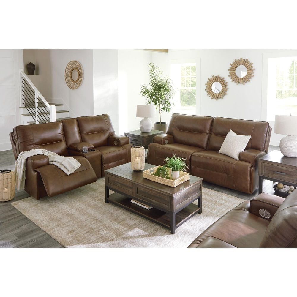 Ashley Francesca Power Reclining Sofa in Auburn, , large
