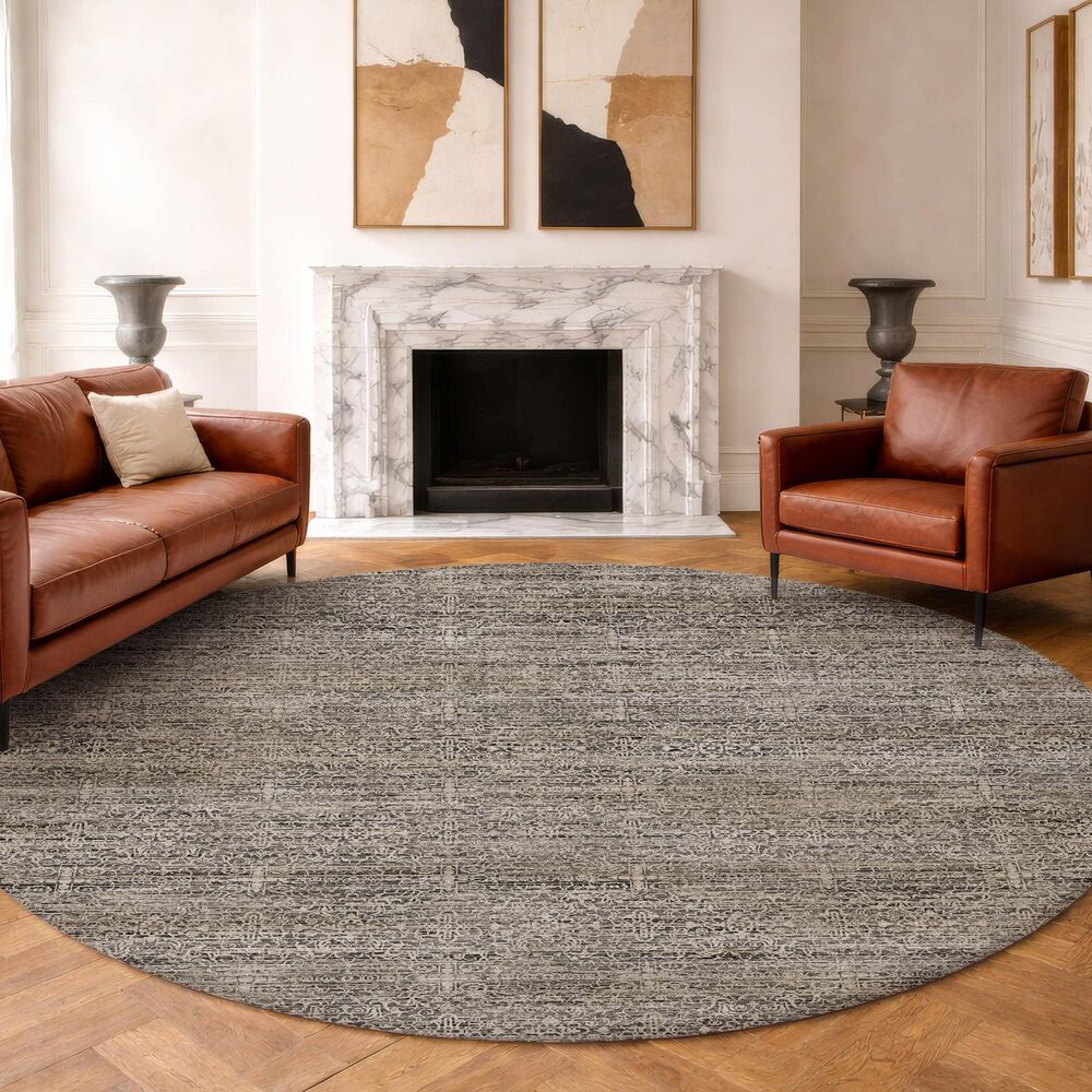 Dalyn Rug Company Vico Silver 8' Round Area Rug, , large