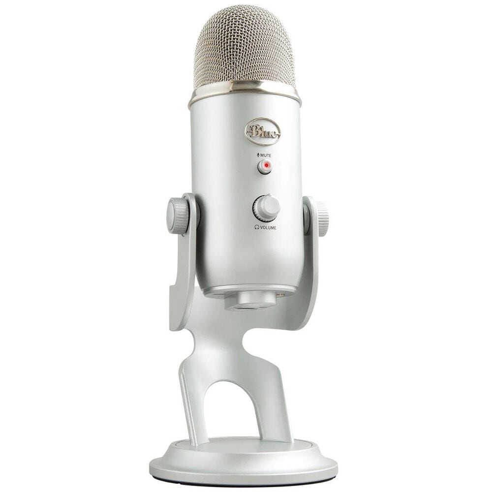 Blue Yeti Professional Multi-Pattern USB Condenser Microphone in Silver