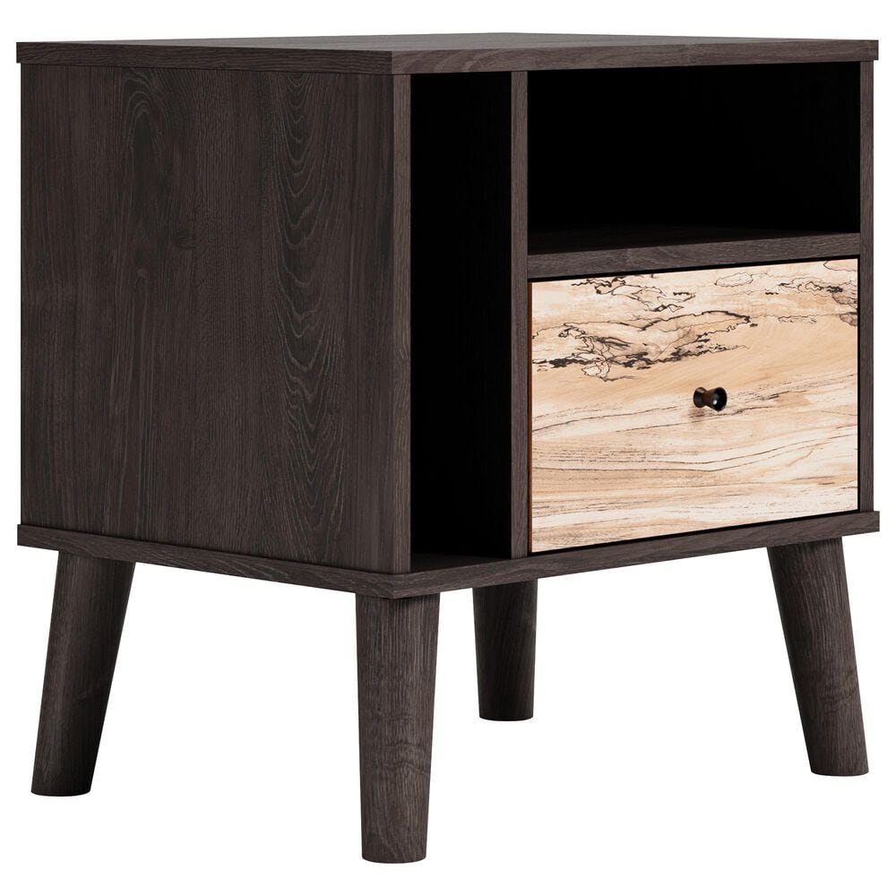 Ashley Piperton Nightstand in Brown and Dark Charcoal, , large