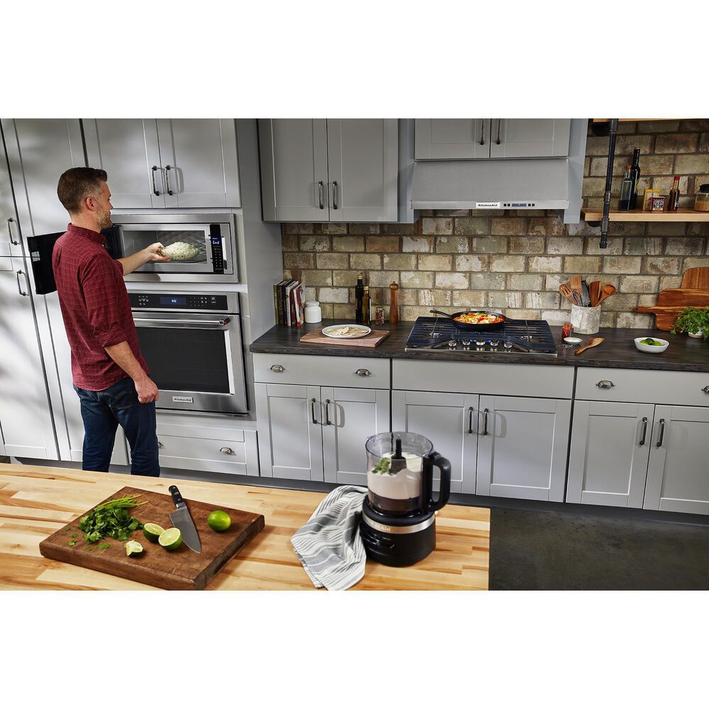 KitchenAid 1.1 Cu. Ft. Built-In Low Profile Microwave with Slim Trim Kit in Stainless Steel, , large