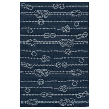 Kaleen Rugs Cabos Striped 1"9" x 3" Navy Indoor/Outdoor Area Rug, , large