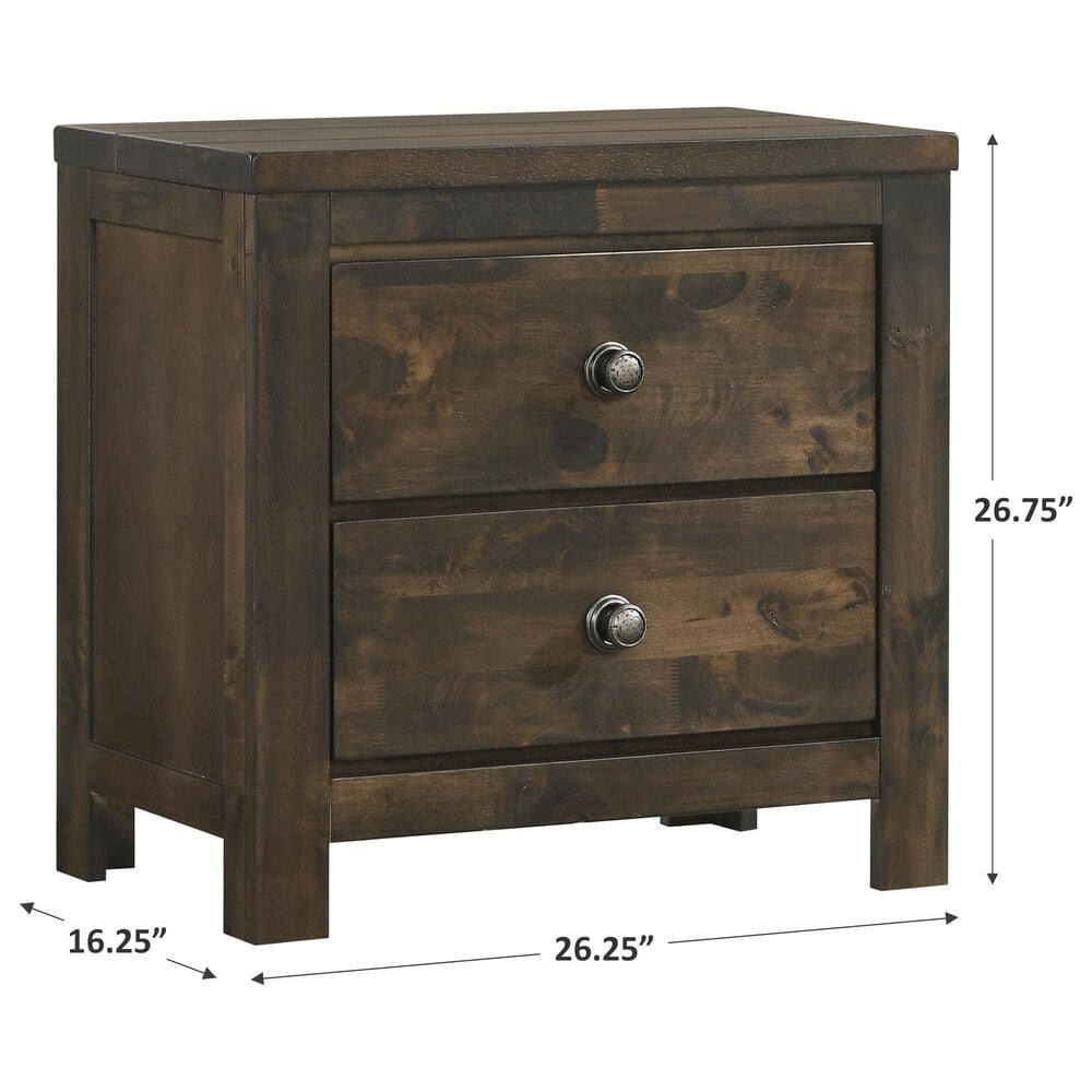 New Heritage Blue Ridge 2 Drawer Nightstand in Rustic Gray, , large