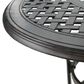 Hearth and Haven Patio Bar Table with Lattice Top and Umbrella Holder in Bronze, , large