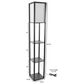 Timberlake Etagere Style Floor Lamp with 3 Tiers in Black, , large