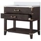 Lexora Home Norwalk 36" Single Bathroom Vanity in Brown Oak with White Cultured Marble Top and Rectangular Sink, , large