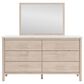 Ashley Cadmori Dresser and Mirror in Brown and White, , large