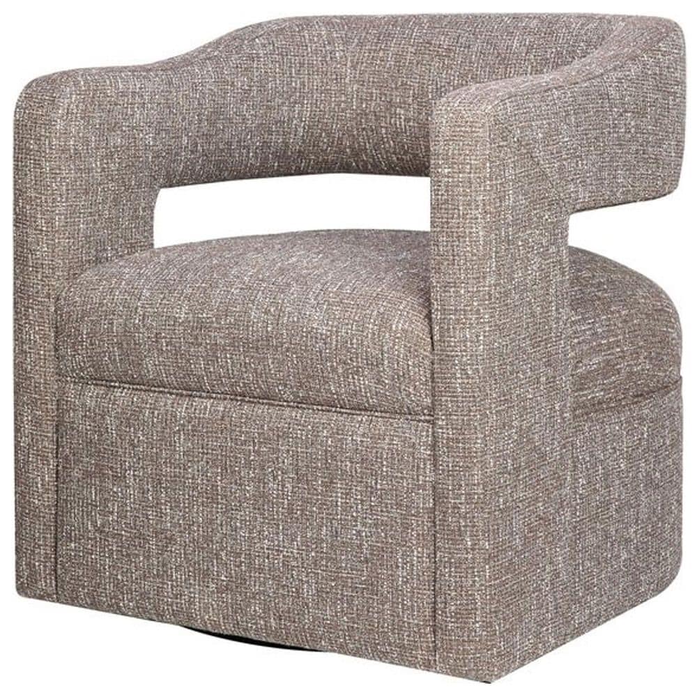 Waltham Lexy Swivel Accent Chair in Chocolate, , large