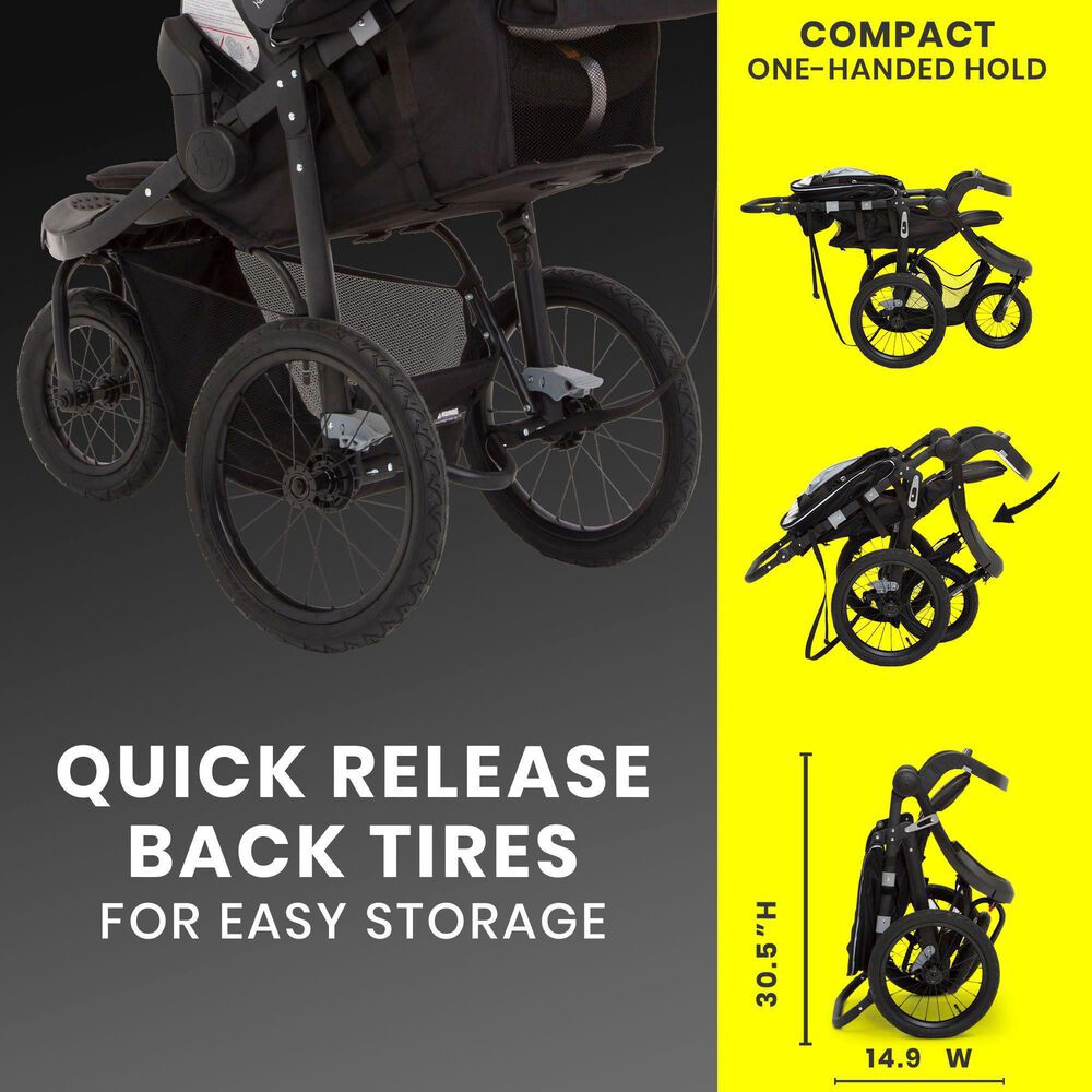 Delta Jeep Hydro Sport Plus Jogger Stroller in Black NFM