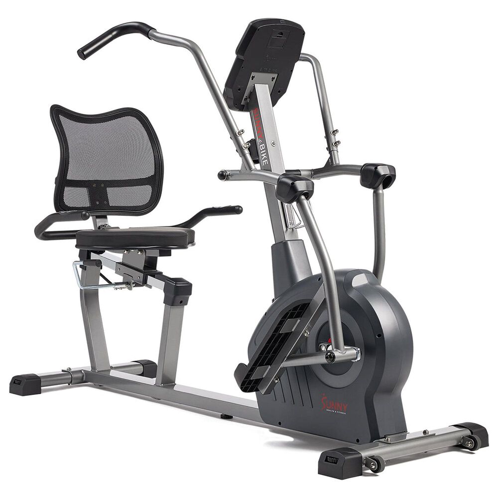 Sunny Health & Fitness Performance Elite Magnetic Recumbent Elliptical Cross Trainer in Gray, , large