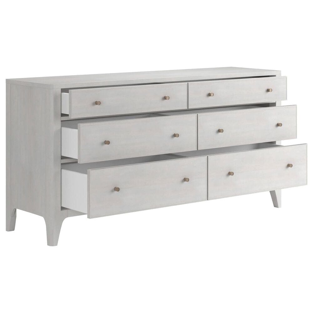 Vantage Mezzanine 6 Drawer Dresser and Mirror in Dove Gray, , large