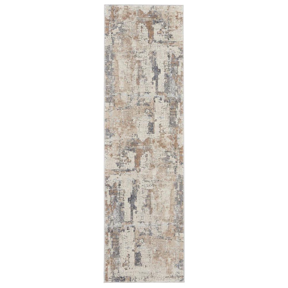 Nourison Rustic Textures RUS06 2&#39;2&quot; x 7&#39;6&quot; Beige and Grey Runner, , large