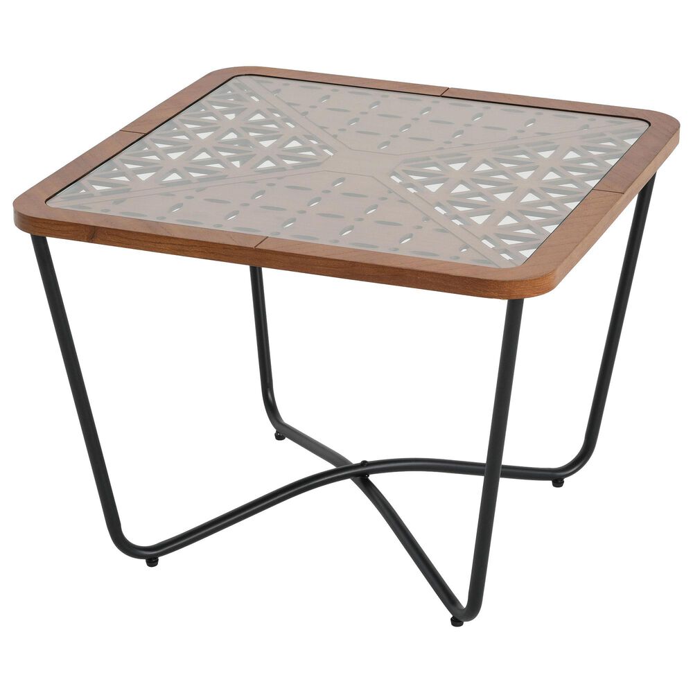 Hearth and Haven Modern Square Coffee Table in Brown and Black, , large