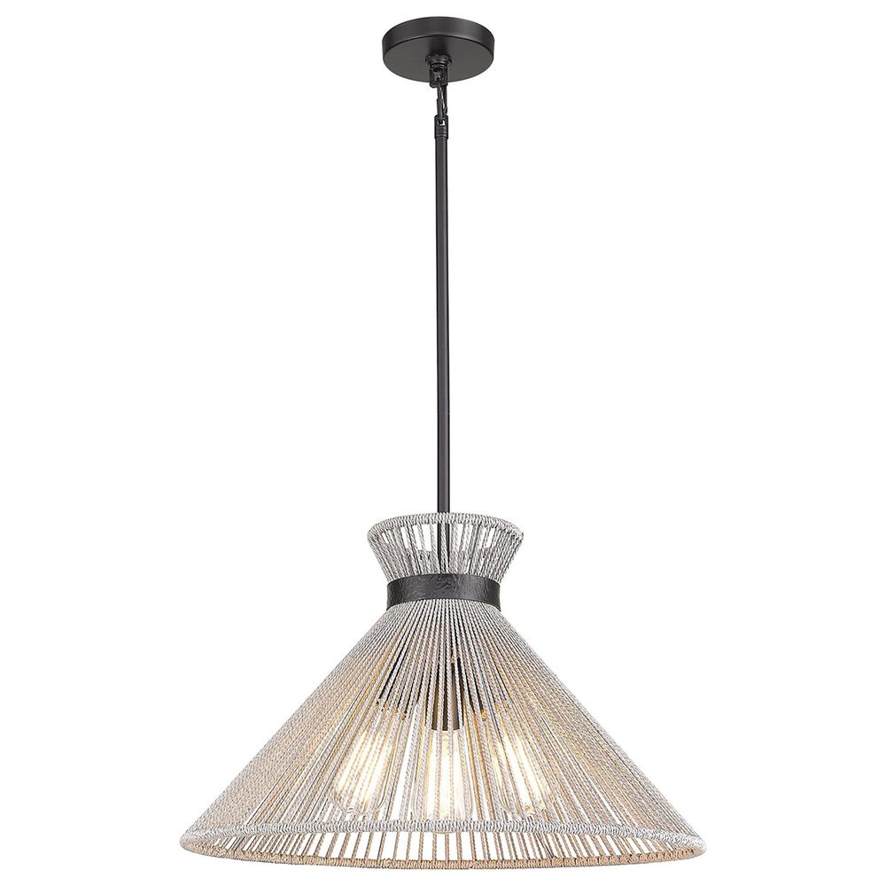 Golden Lighting Avon 3-Light Pendant in Matte Black, , large
