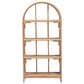 Baxton Studio Natania 4-Tier Arched Bookcase in Natural Brown, , large