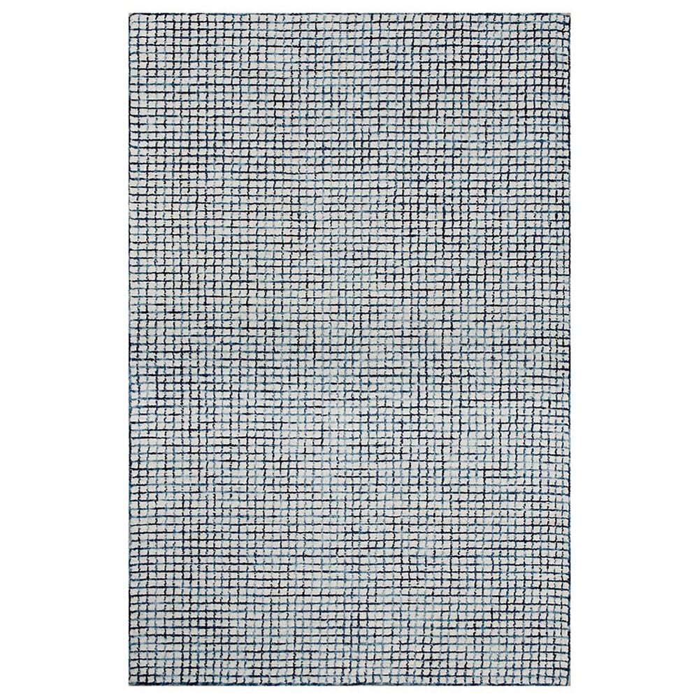 L&R Resources Criss Cross Navy and Ivory 7"9" x 9"9" Area Rug, , large
