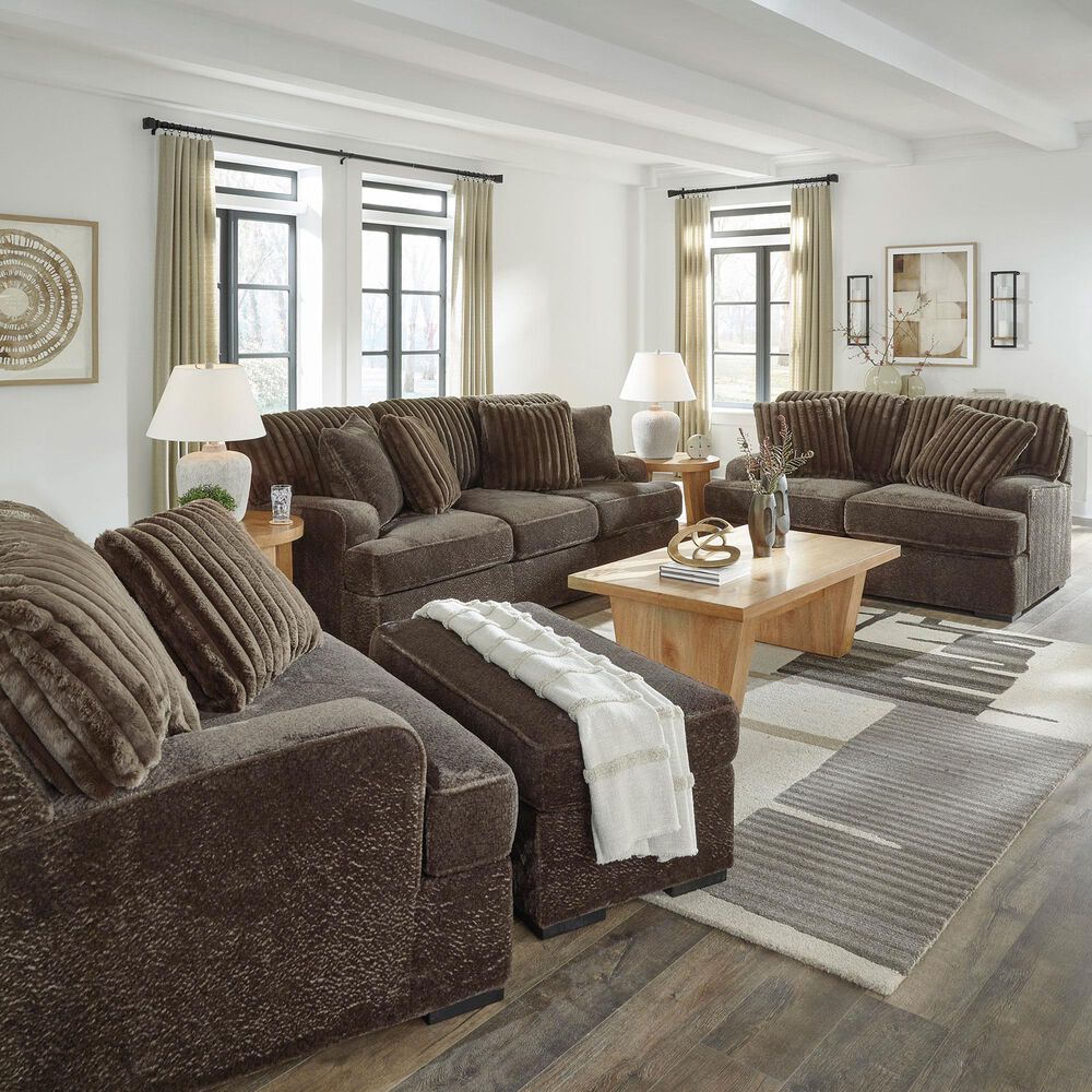 Ashley Aylesworth Stationary Loveseat in Chocolate, , large