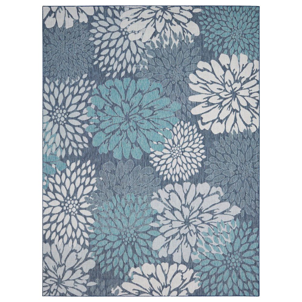 Nourison Garden Oasis GOA06 Navy 9&#39; x 12&#39; Indoor/Outdoor Area Rug, , large