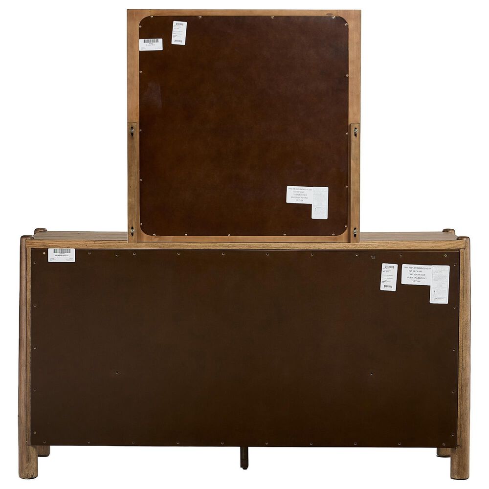 Riverside Furniture Henderson 4 Piece King Platform Panel Bedroom Set in Toasted Pecan, , large