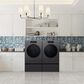 LG 5.8 Cu. Ft. Smart Front Load Washer and 9 Cu. Ft. Smart Electric Dryer Laundry Pair in Brushed Black Steel, , large