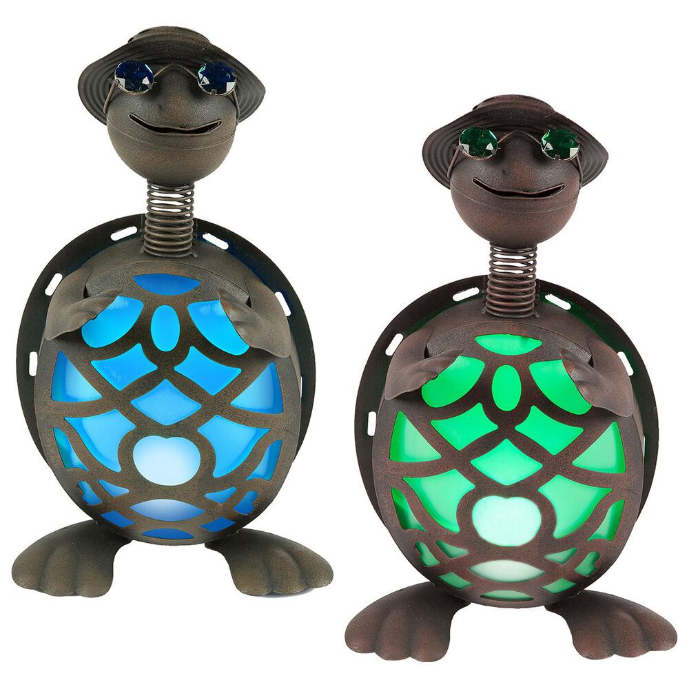 The Gerson Company 14.5" Solar Turtles (Set of 2), , large