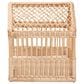 Baxton Studio Pieta Rattan Pet Bed with Removable Cushion in Natural Brown, , large