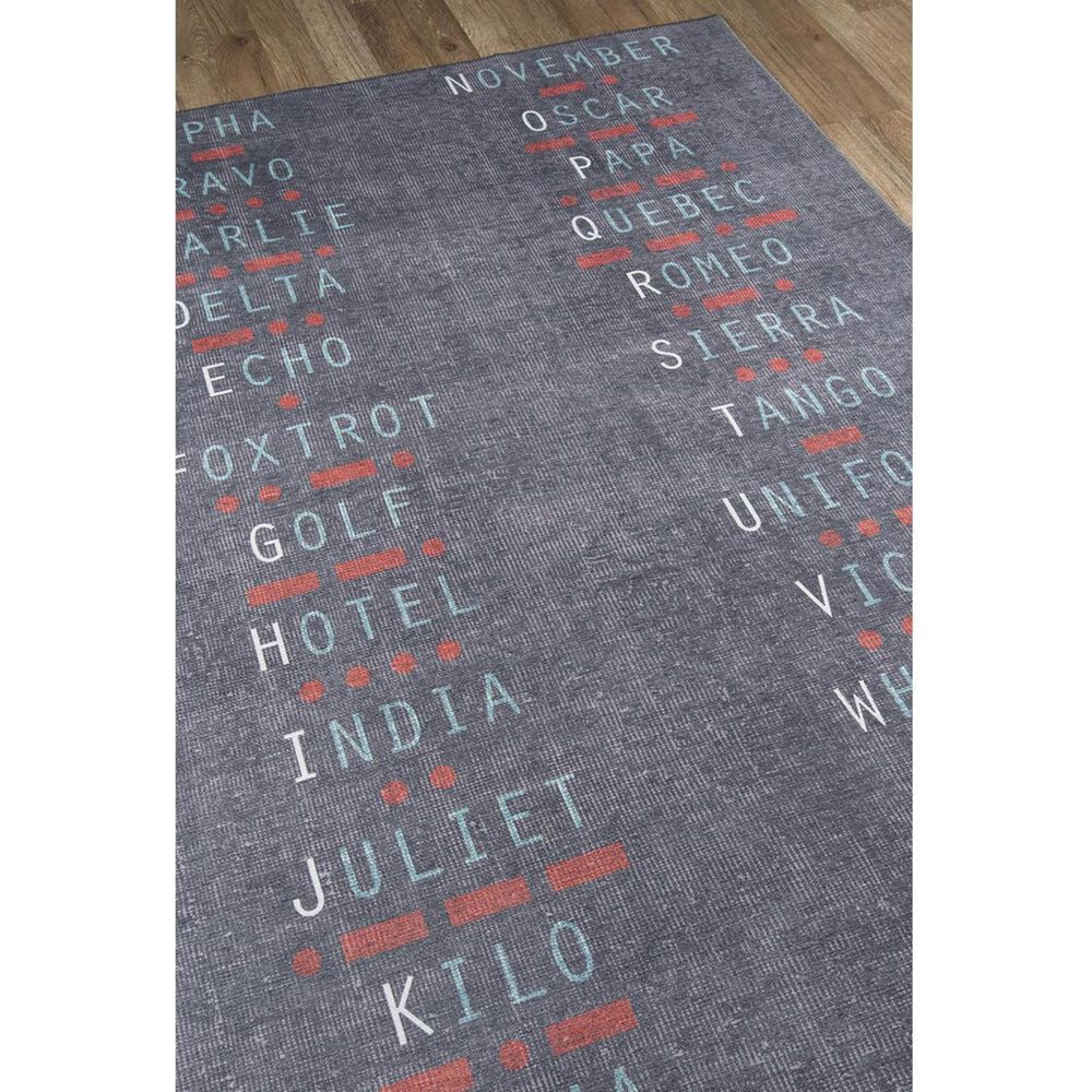 Novogratz District DIS-02 5&#39; x 7&#39;6&quot; Charcoal Area Rug, , large