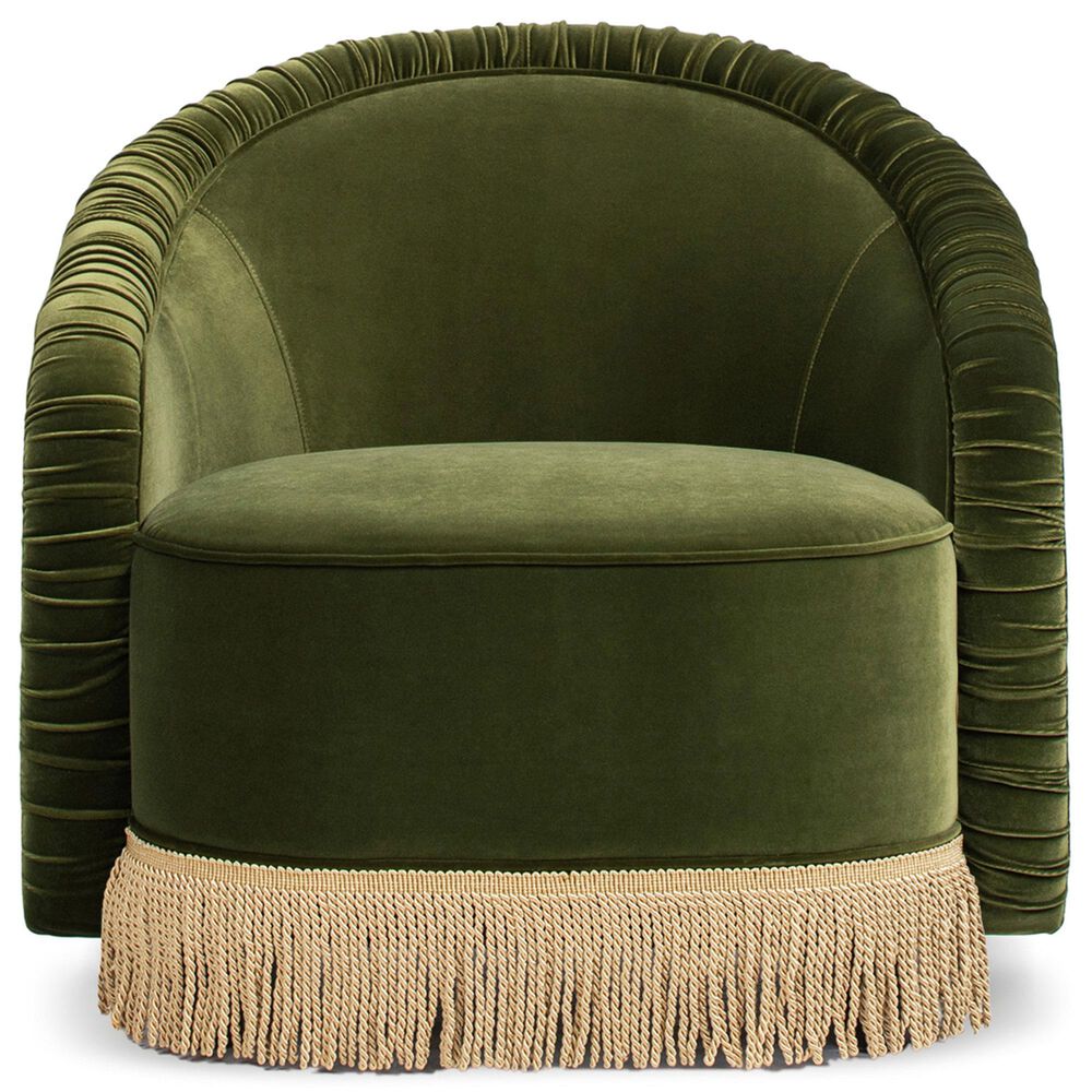 Jennifer Taylor Home Serena Barrel Accent Chair in Olive Green, , large