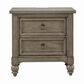 Belle Furnishings Americana Farmhouse 2 Drawer Nightstand in Dusty Taupe and Black, , large