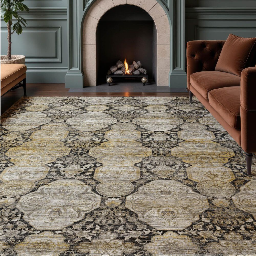Dalyn Rug Company Aristo AR8 Black 6'6" x 9'6" Area Rug, , large