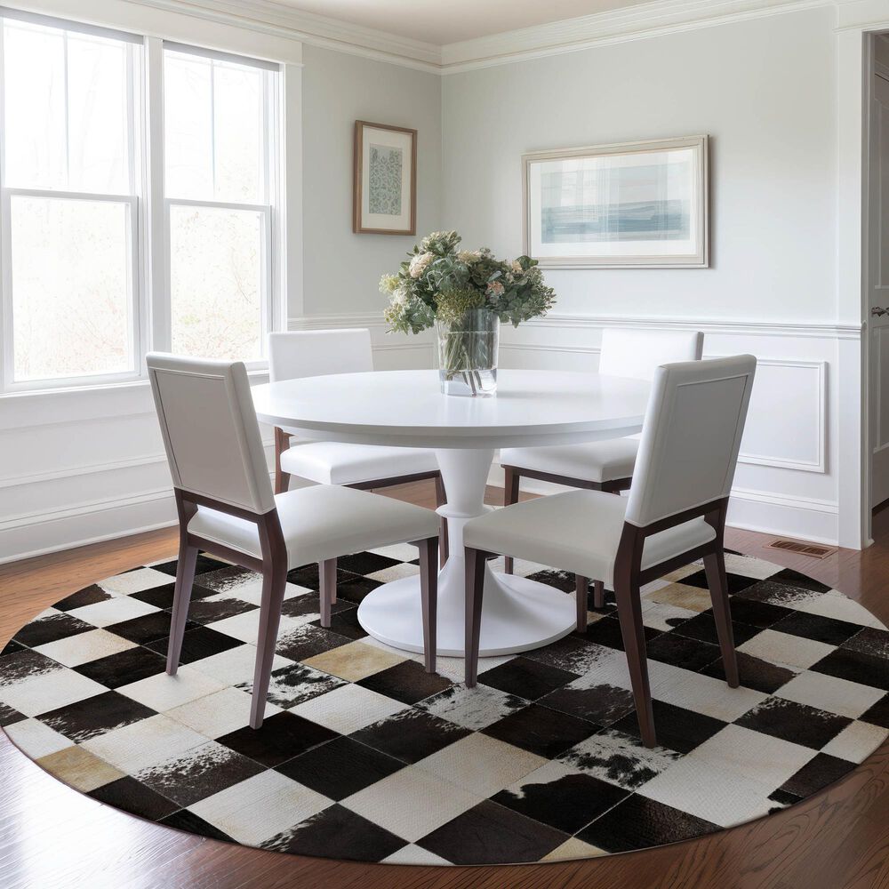 Dalyn Rug Company Bozeman BM10 Black 8&#39; Round Area Rug, , large
