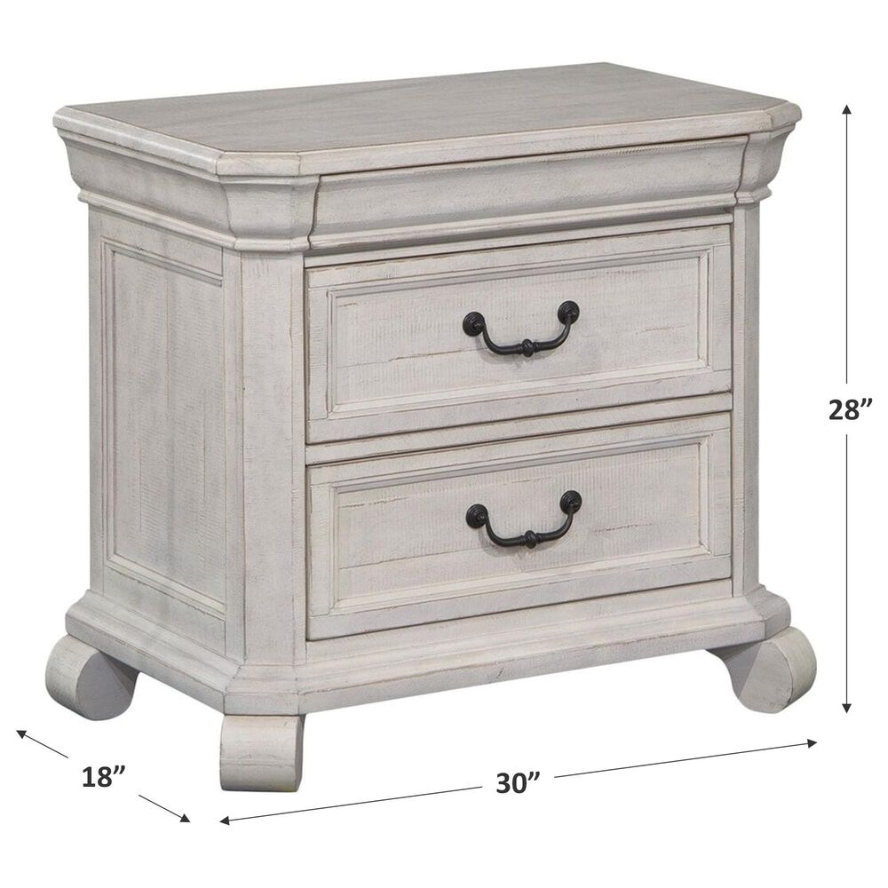 Nicolette Home Bronwyn 3 Drawer Nightstand in Alabaster, , large