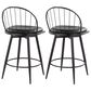 Lumisource Riley 26" Swivel Counter Stool in Black (Set of 2), , large