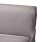 Baxton Studio Gradisca Bar Bench Banquette with Grey Cushion in Dark Walnut, , large