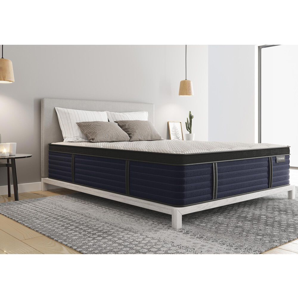 Hearth and Haven Diamond  Hughes Cool Latex Hybrid Firm Euro Top King Mattress, , large