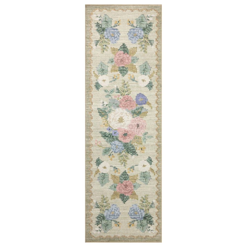 Rifle Paper Co. x Loloi Rosa Antique Rose 2"6" x 7"6" Cream Runner, , large